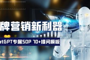 （8403-1期）品牌营销新利器：ChatGPT专属SOP，70+提问模板