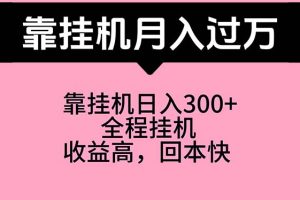 （10572期）靠挂机，月入过万，特别适合宝爸宝妈学生党，工作室特别推荐