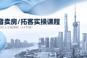 (11107期)抖音卖房-拓客实操课程,房产经纪人专属课程(14节课)