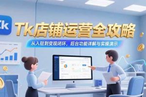 （15345期）Tk店铺运营全攻略，从入驻到变现闭环，后台功能详解与实操演示