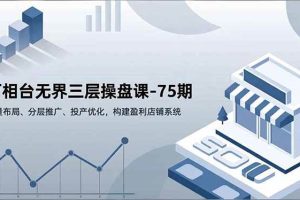 (16769期)万相台无界三层操盘课-75期,销量布局、分层推广、投产优化,构建盈利店铺系统