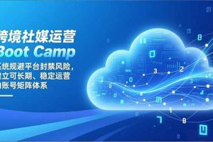 (16883期)跨境社媒运营Boot Camp:系统规避平台封禁风险,建立可长期、稳定运营的账号矩阵体系