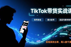 (17278期)TikTok带货实战课,涵盖账号安全、暴力起号、选品与脚本制作,实现高效出单,周入数千美元