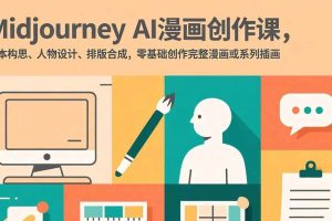 (17299期)Midjourney AI漫画创作课,脚本构思、人物设计、排版合成,零基础创作完整漫画或系列插画