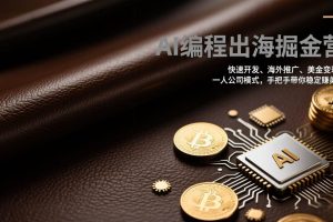 (17308期)AI编程出海掘金营:快速开发、海外推广、美金变现,一人公司模式,手把手带你稳定赚美金