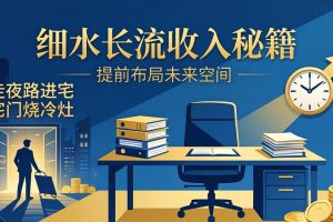 (17836期)某付费文章:细水长流收入秘籍:走夜路进宅门烧冷灶,提前布局未来空间